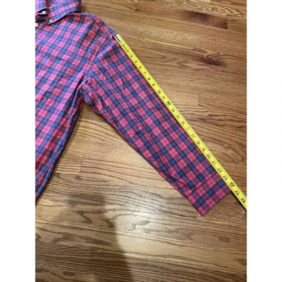 Orvis Men's Surfwashed Button Up Shirt Red Plaid 100% Cotton Size Large - Picture 8 of 8